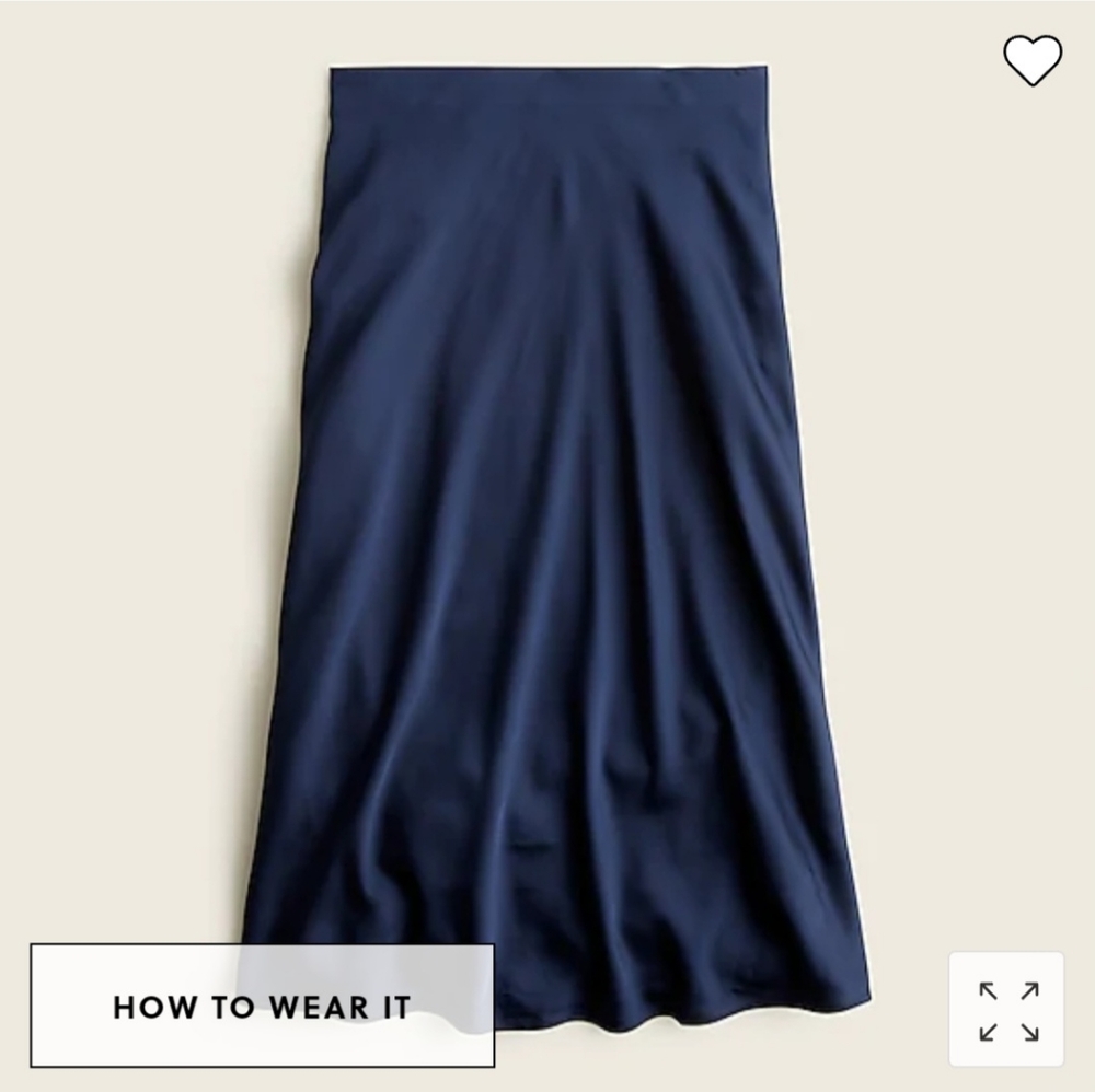 J. Crew Navy Blue Slip Skirt